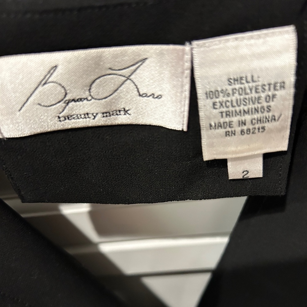Byron Lars Size 2 Black Button Down With Open Bac… - image 3